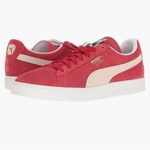 PUMA classic red suede sneakers